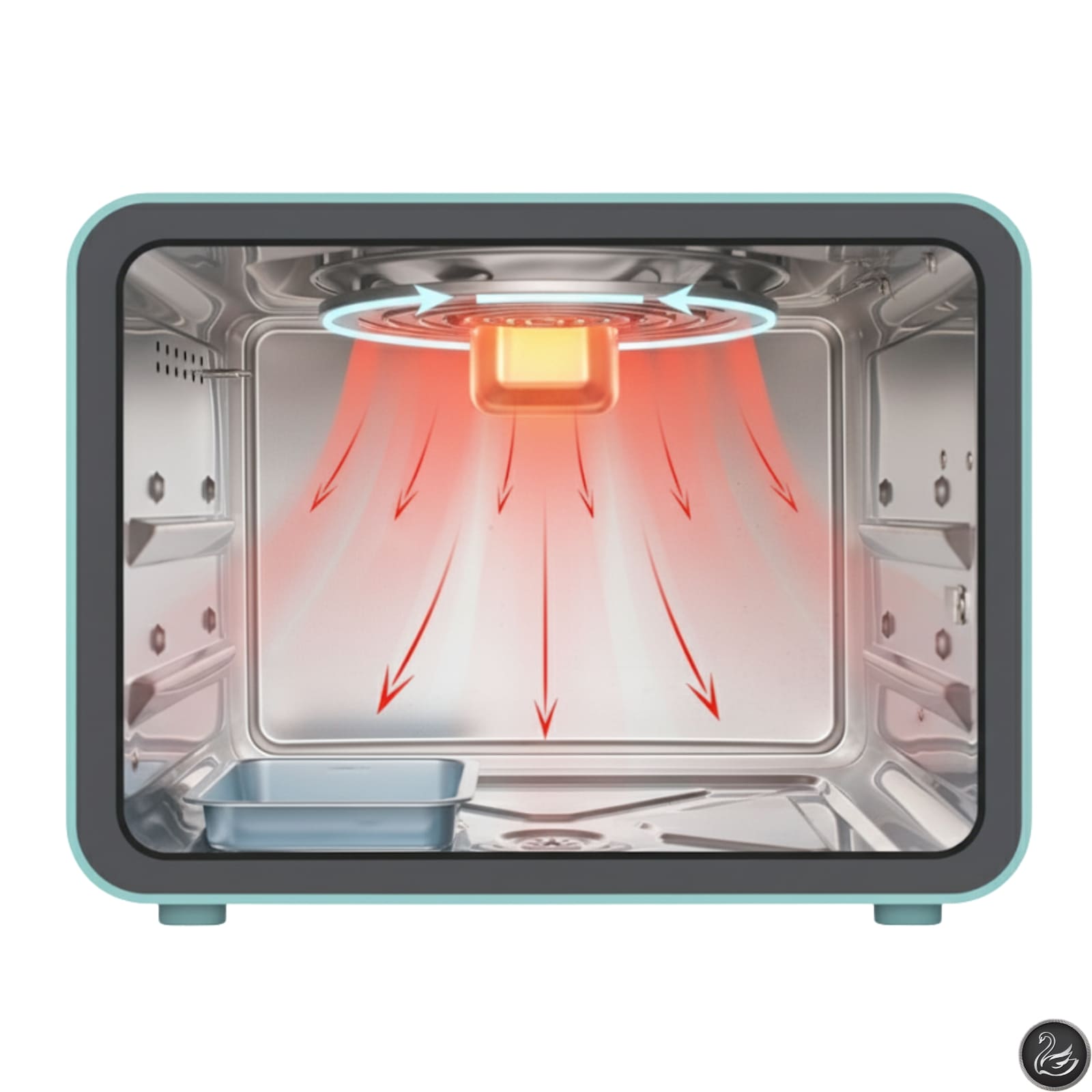 cơ chế hoạt động 1 nguồn nhiệt hấp của nồi chiên hấp chỉ hấp 1 mặt từ trên xuống